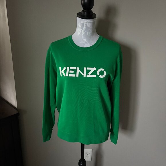KENZO Mens Green Crewneck Sweatshirt Long Sleeve Size Small - Picture 5 of 5